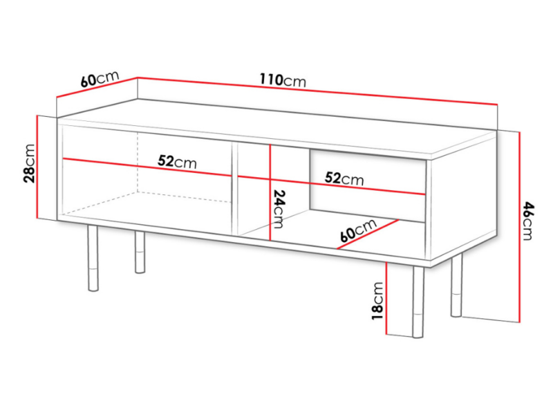 Mesa de Centro Ally 110cm