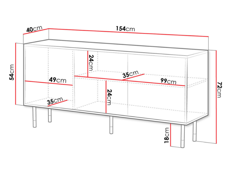 Aparador Ally 154cm