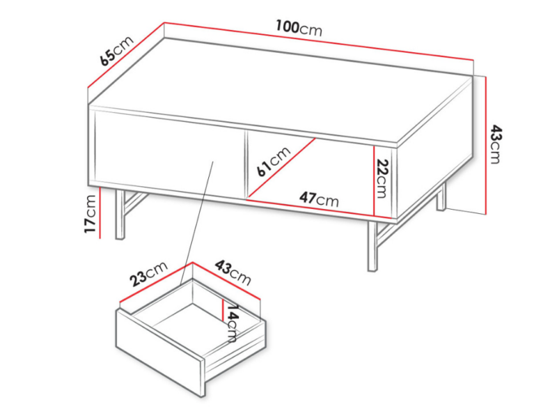 Mesa de Centro Ansem 100cm