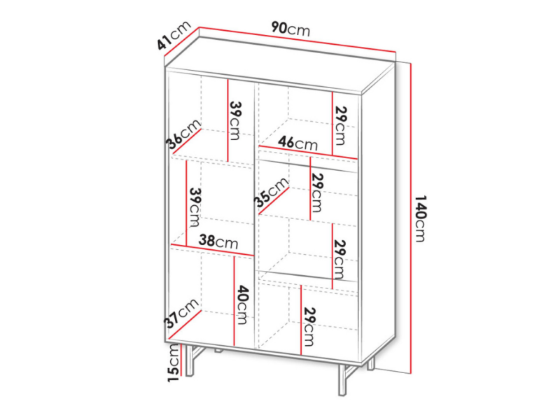 Vitrine Ansem 90x140cm