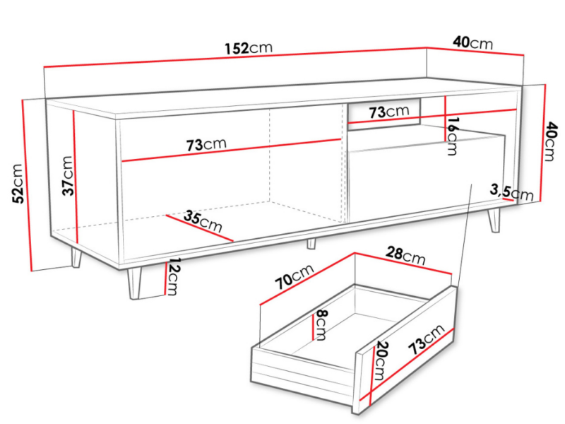 Móvel TV Terra 152cm