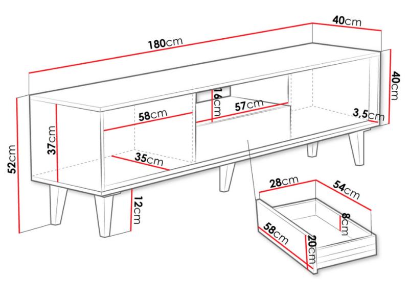 Móvel TV TERRA 180cm